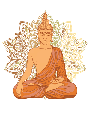 Goblen cu diamante - BUDDHA ȘI ORNAMENTE II