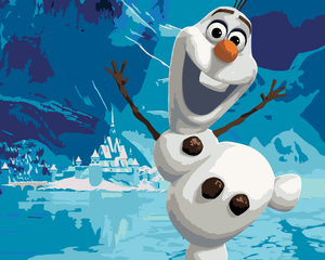 Goblen cu diamante - Pictură după numere - OLAF (FROZEN)