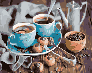 Goblen cu diamante - CEȘTI ALBASTRE DE CAFEA