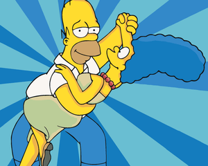 Goblen cu diamante - HOMER ȘI MARGE DANSÂND (SIMSONII)