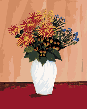 Goblen cu diamante - BUCHET DE FLORI (HENRI ROUSSEAU)