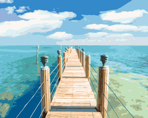 Goblen cu diamante - CHEI LA MARE (TED DAVIS)