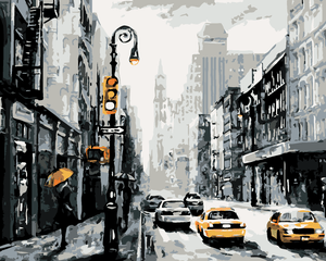 Goblen cu diamante - STRĂZI ȘI TAXIURI DIN NEW YORK