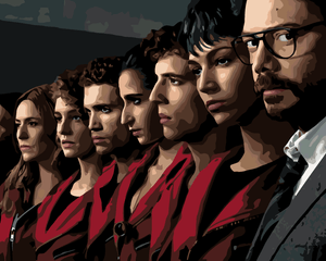 Goblen cu diamante - PERSONAJE DIN LA CASA DE PAPEL LA...