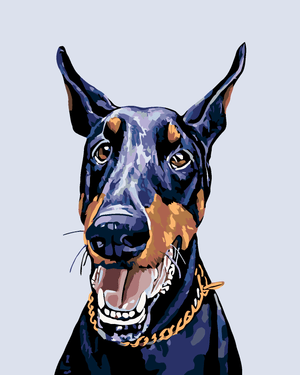 Goblen cu diamante - DOBERMAN