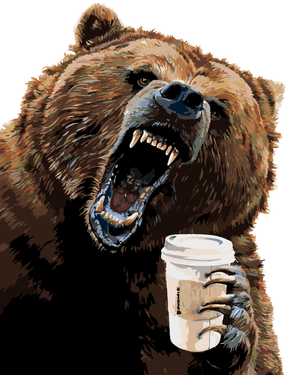 Goblen cu diamante - URS LA CAFEA (HOLLY SIMENTAL)