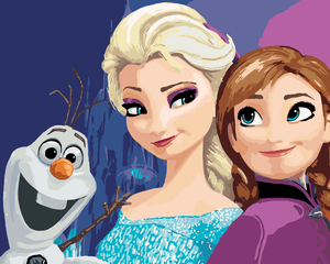 Goblen cu diamante - Pictură după numere - ELSA, ANNA ...