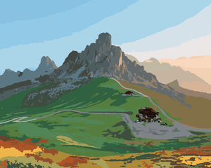 Goblen cu diamante - MUNȚII DOLOMIT