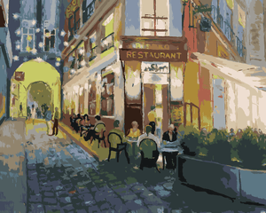 Goblen cu diamante - RESTAURANT DIN PARIS