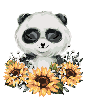Goblen cu diamante - URS PANDA ÎNCONJURAT DE FLOAREA S...