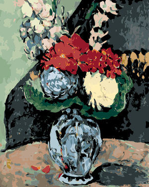 Goblen cu diamante - DAHLIE ÎN VAZA DELFT (P. CÉZANNE)