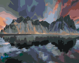 Goblen cu diamante - MUNTELE VESTRAHORN DIN ISLANDA