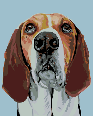 Goblen cu diamante - CÂINE BEAGLE