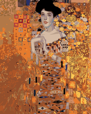 Goblen cu diamante - FEMEIA ÎMBRĂCATĂ ÎN AUR (G. KLIMT)