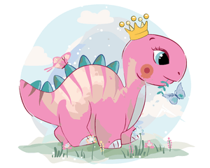 Goblen cu diamante - DINOZAUR ROZ