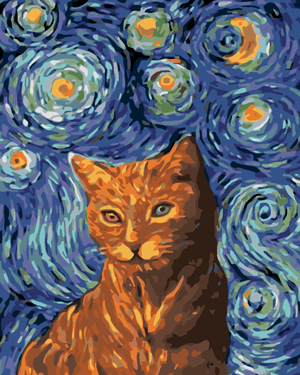 Goblen cu diamante - PISICA LUI GOGH