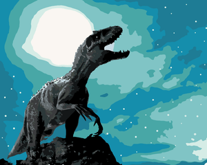 Goblen cu diamante - TYRANNOZAURUS REX ÎN MIEZ DE NOAPTE