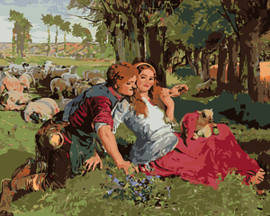 Goblen cu diamante - AJUTORUL DE PĂSTOR (HOLMAN-HUNT W...