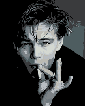 Goblen cu diamante - LEONARDO DICAPRIO FUMÂND O ȚIGARĂ