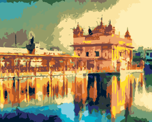 Goblen cu diamante - TEMPLUL AURIT DIN AMRITSAR, INDIA