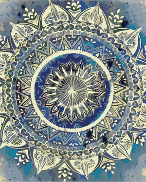 Goblen cu diamante - MANDALA ALBASTRĂ