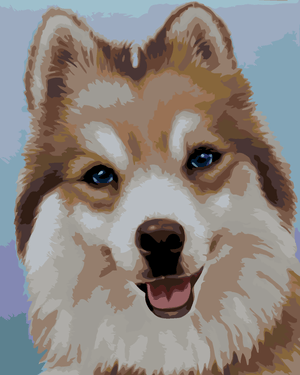 Goblen cu diamante - HUSKY (MYROSLAVA VOLOSCHUK)