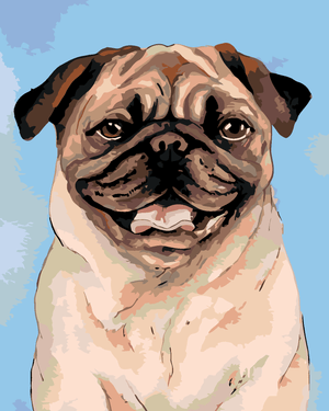 Goblen cu diamante - PUG MARO