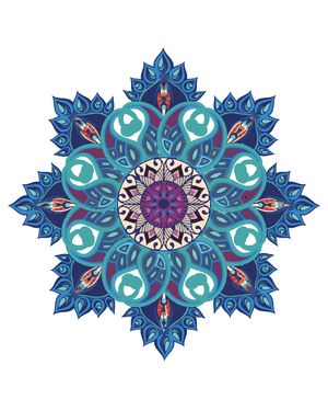 Goblen cu diamante - MANDALA ALBASTRĂ