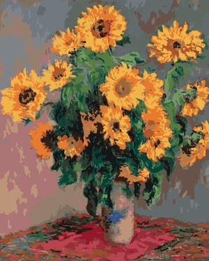 Goblen cu diamante - Floarea soarelui (CLAUDE MONET)