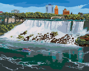 Goblen cu diamante - CASCADA NIAGARA (ROBERT JOHNSON)