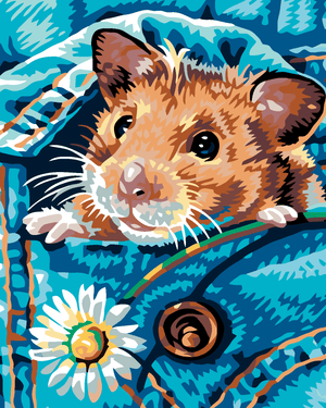Goblen cu diamante - HAMSTER ȘI MARGARETĂ
