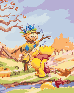 Goblen cu diamante - Pictură pe numere -WINNIE THE POO...