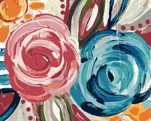 Goblen cu diamante - FLORI COLORATE (HALEY BUSH)