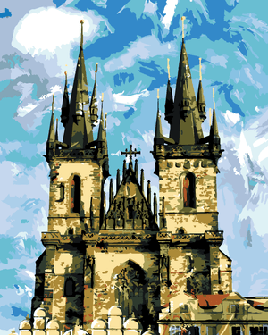Goblen cu diamante - CATEDRALA TYNE DIN PRAGA