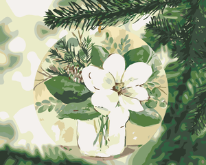 Goblen cu diamante - MAGNOLIE DE IARNĂ (HALEY BUSH)