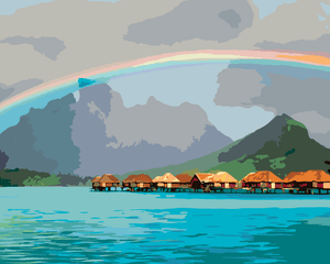 Goblen cu diamante - MALDIVE - CURCUBEU (DENNIS FRATES)