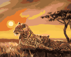 Goblen cu diamante - LEOPARZI (D. RUSTY RUST)