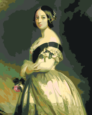 Goblen cu diamante - REGINA VICTORIA (F. X. WINTERHALTER)