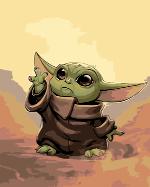 Goblen cu diamante - YODA MIC
