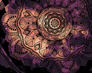 Goblen cu diamante - MANDALA SPAȚIU VIOLET