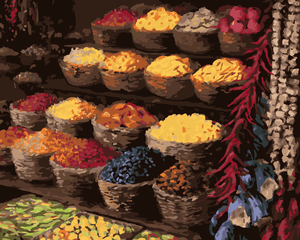 Goblen cu diamante - STAND DE FRUCTE ȘI LEGUME