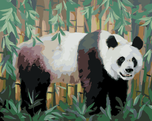 Goblen cu diamante - URS PANDA ÎN BAMBUS (D. RUSTY RUST)