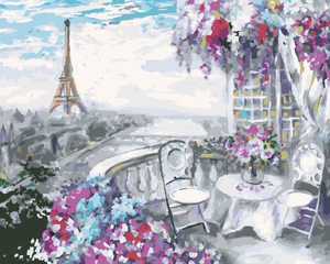 Goblen cu diamante - LA CAFENEA ÎN PARIS PE TIMPUL VERII