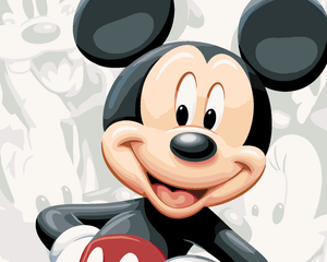 Goblen cu diamante - Pictură după numere - AFIȘ MICKEY...