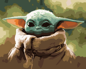 Goblen cu diamante - Pictură după numere - BEBE YODA