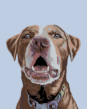 Goblen cu diamante - CÂINE LABRADOR MARO