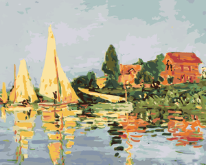 Goblen cu diamante - Regatta la Argenteuil (CLAUDE MONET)