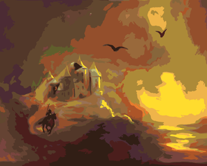 Goblen cu diamante - CASTEL LA AMURG (D. RUSTY RUST)