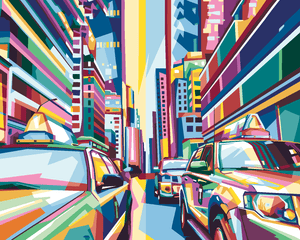 Goblen cu diamante - ORAȘUL NEW YORK MULTICOLOR