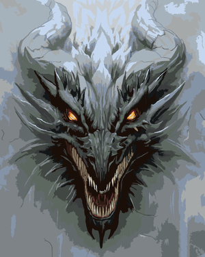 Goblen cu diamante - CAP DE DRAGON